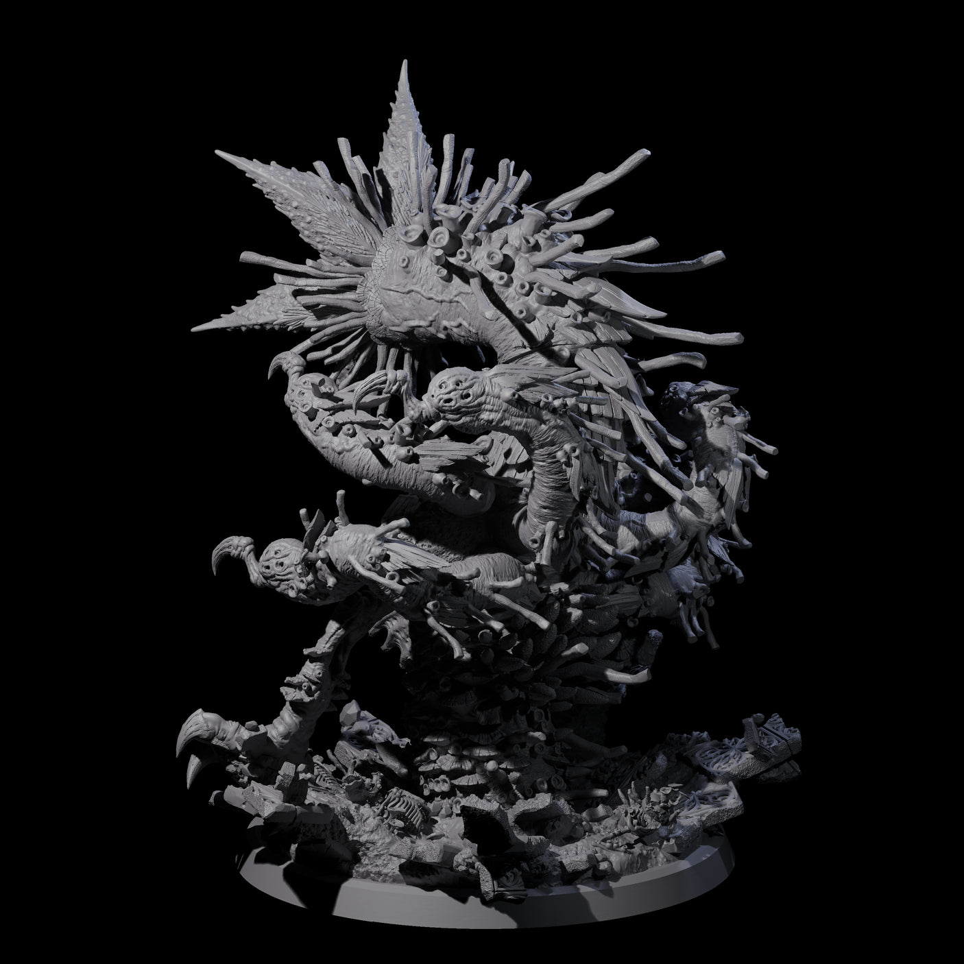 Pupating Fungal Hydra Miniature for Dungeons and Dragons, Pathfinder or other TTRPGs