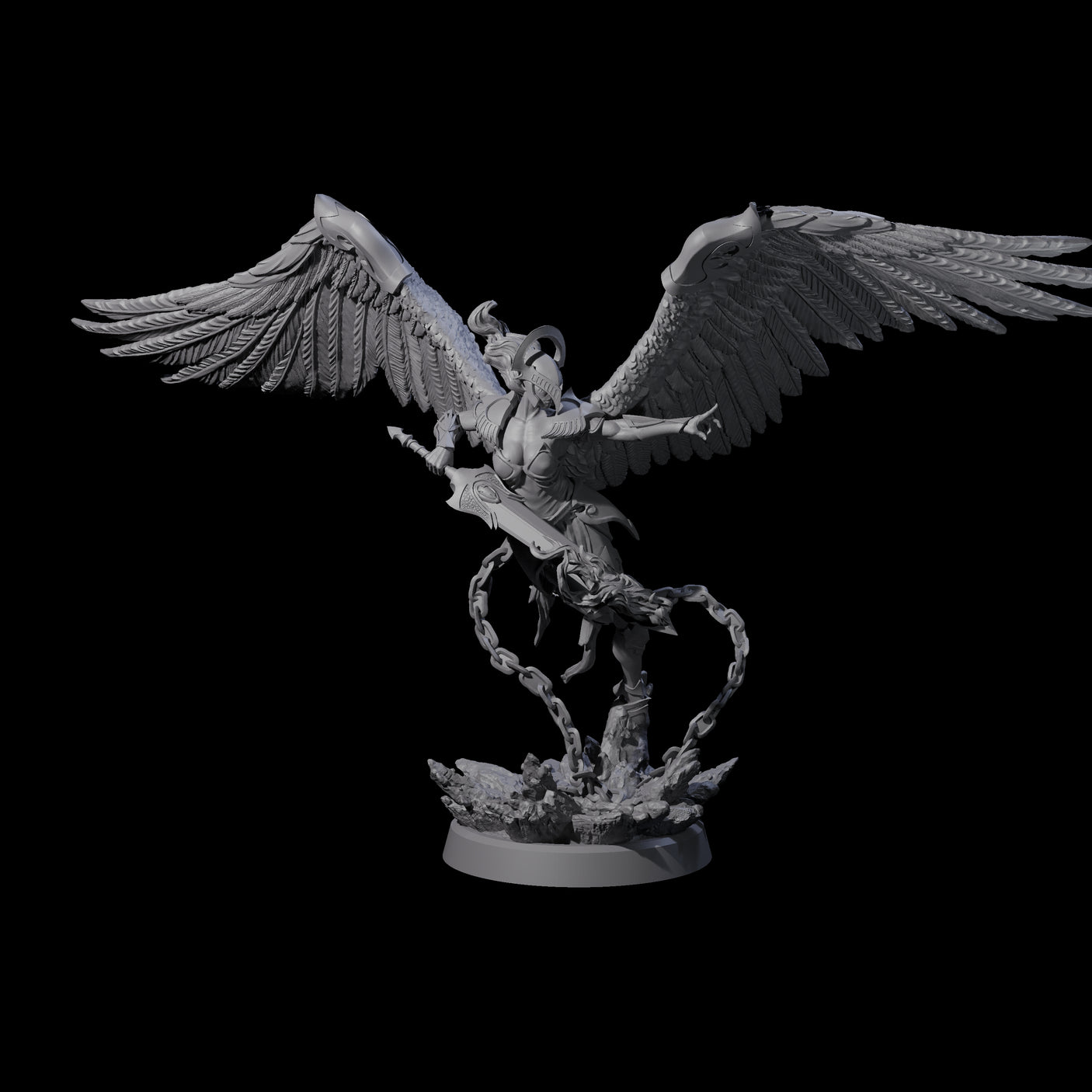 Pure Astral Deva Miniature for Dungeons and Dragons, Pathfinder or other TTRPGs