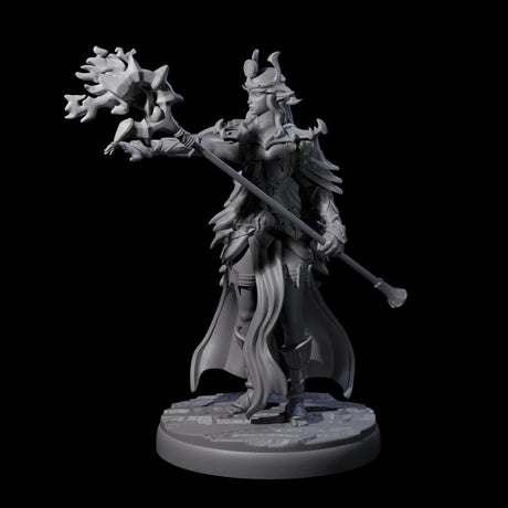 Pure Dark Elf Sorceress A Miniature for Dungeons and Dragons, Pathfinder or other TTRPGs