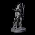 Pure Dark Elf Sorceress A Miniature for Dungeons and Dragons, Pathfinder or other TTRPGs