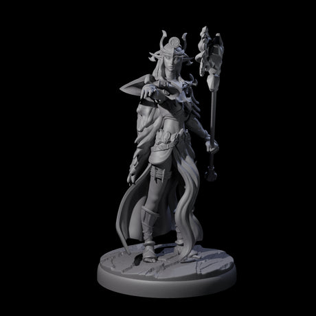 Pure Dark Elf Sorceress A Miniature for Dungeons and Dragons, Pathfinder or other TTRPGs