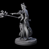 Pure Dark Elf Sorceress D Miniature for Dungeons and Dragons, Pathfinder or other TTRPGs
