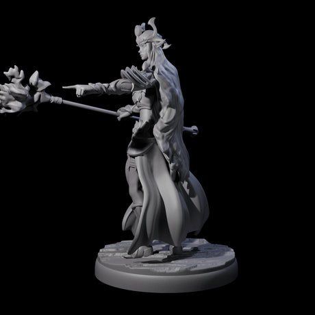 Pure Dark Elf Sorceress D Miniature for Dungeons and Dragons, Pathfinder or other TTRPGs