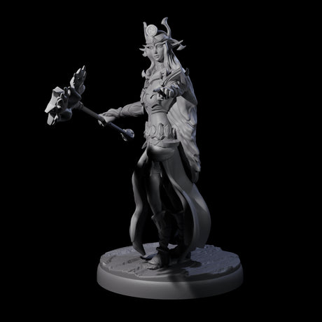 Pure Dark Elf Sorceress D Miniature for Dungeons and Dragons, Pathfinder or other TTRPGs