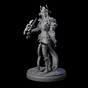Pure Dark Elf Sorceress D Miniature for Dungeons and Dragons, Pathfinder or other TTRPGs