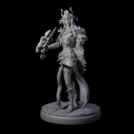 Pure Dark Elf Sorceress D Miniature for Dungeons and Dragons, Pathfinder or other TTRPGs