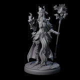 Pure Dark Elf Sorceress I Miniature for Dungeons and Dragons, Pathfinder or other TTRPGs