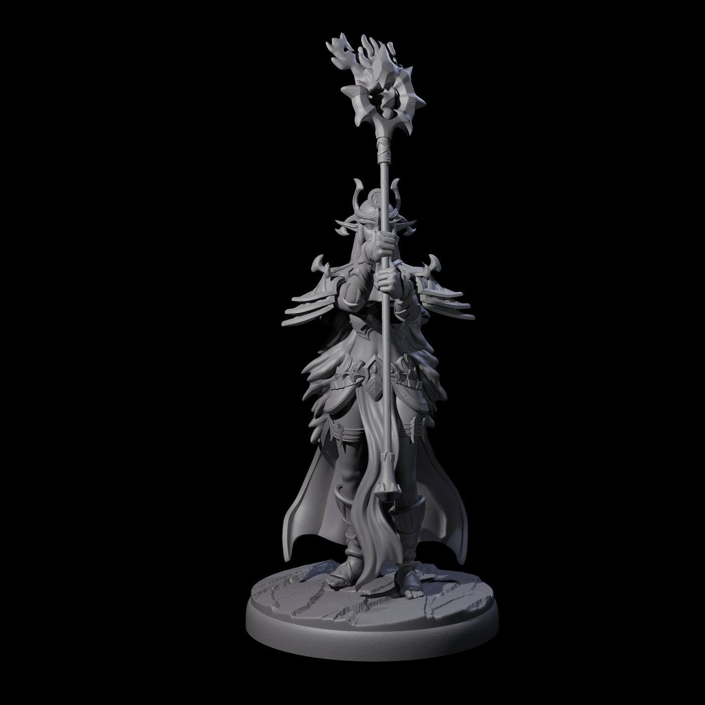 Pure Dark Elf Sorceress K Miniature for Dungeons and Dragons, Pathfinder or other TTRPGs