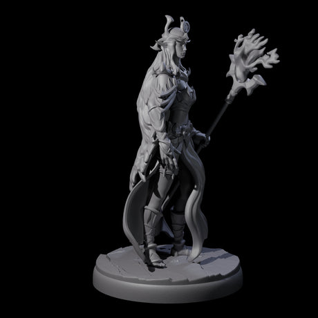 Pure Dark Elf Sorceress L Miniature for Dungeons and Dragons, Pathfinder or other TTRPGs