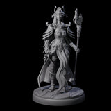 Pure Dark Elf Sorceress L Miniature for Dungeons and Dragons, Pathfinder or other TTRPGs