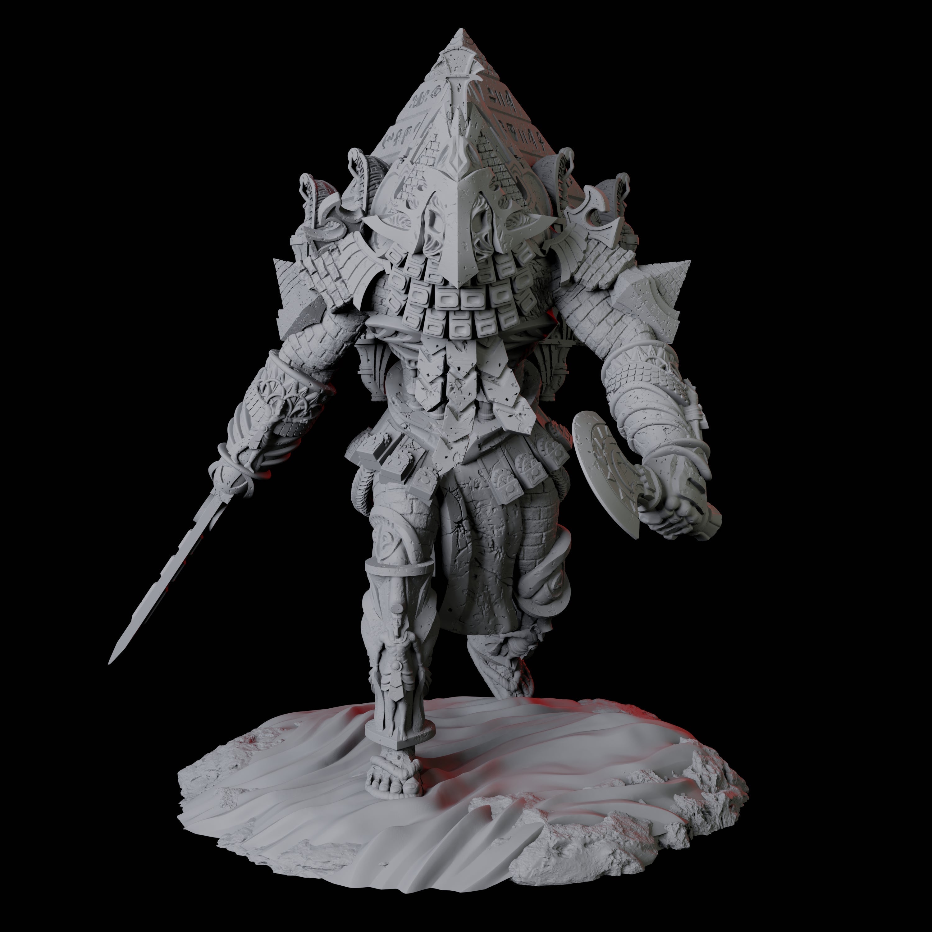 Pyramid Golem Miniature for Dungeons and Dragons, Pathfinder or other TTRPGs