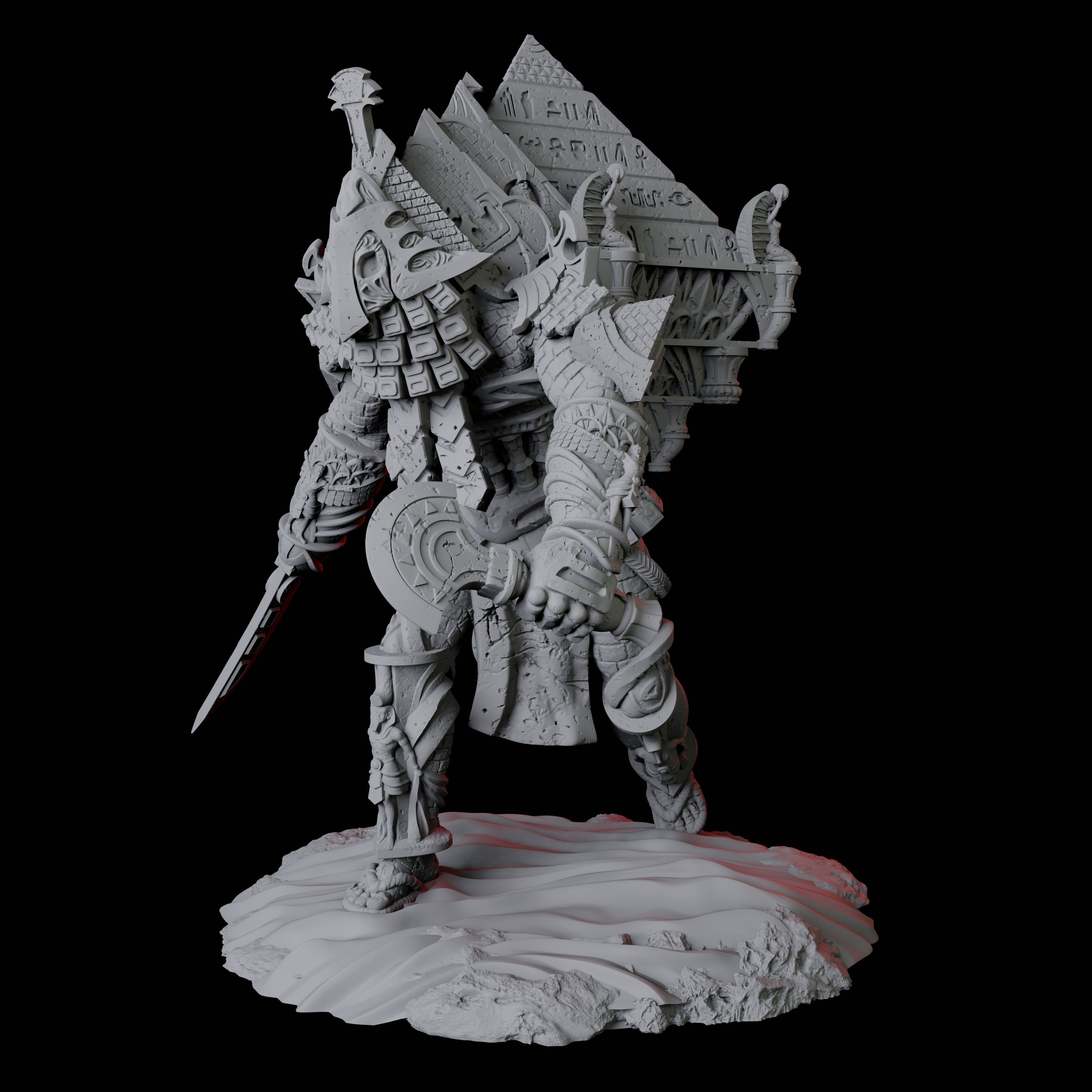 Pyramid Golem Miniature for Dungeons and Dragons, Pathfinder or other TTRPGs