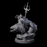 Queen Mermaid with Eel Pet Miniature for Dungeons and Dragons, Pathfinder or other TTRPGs