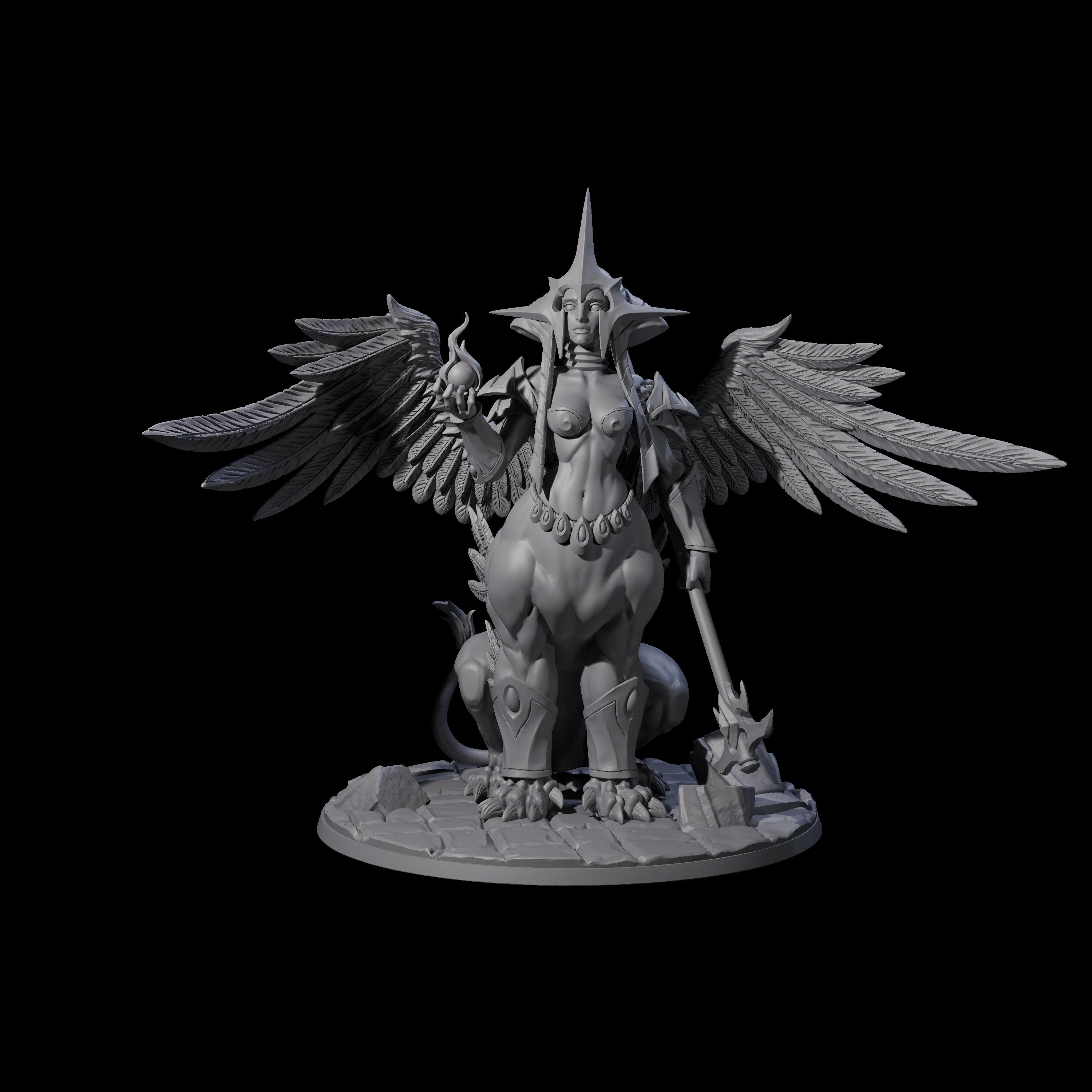 Questioning Sphinx Miniature for Dungeons and Dragons, Pathfinder or other TTRPGs