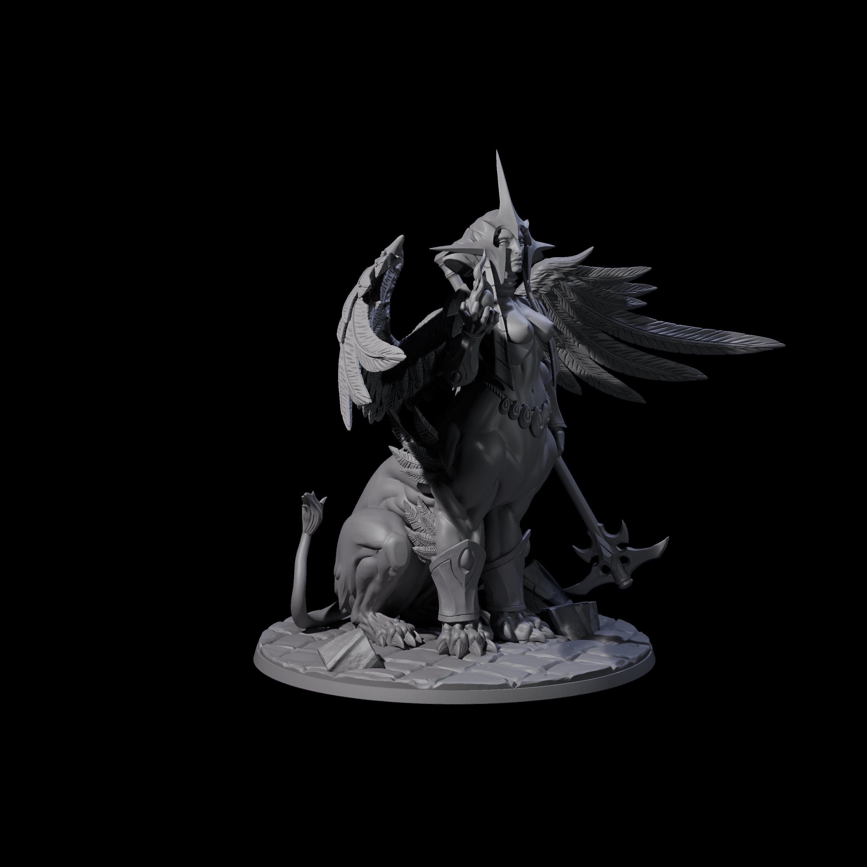 Questioning Sphinx Miniature for Dungeons and Dragons, Pathfinder or other TTRPGs