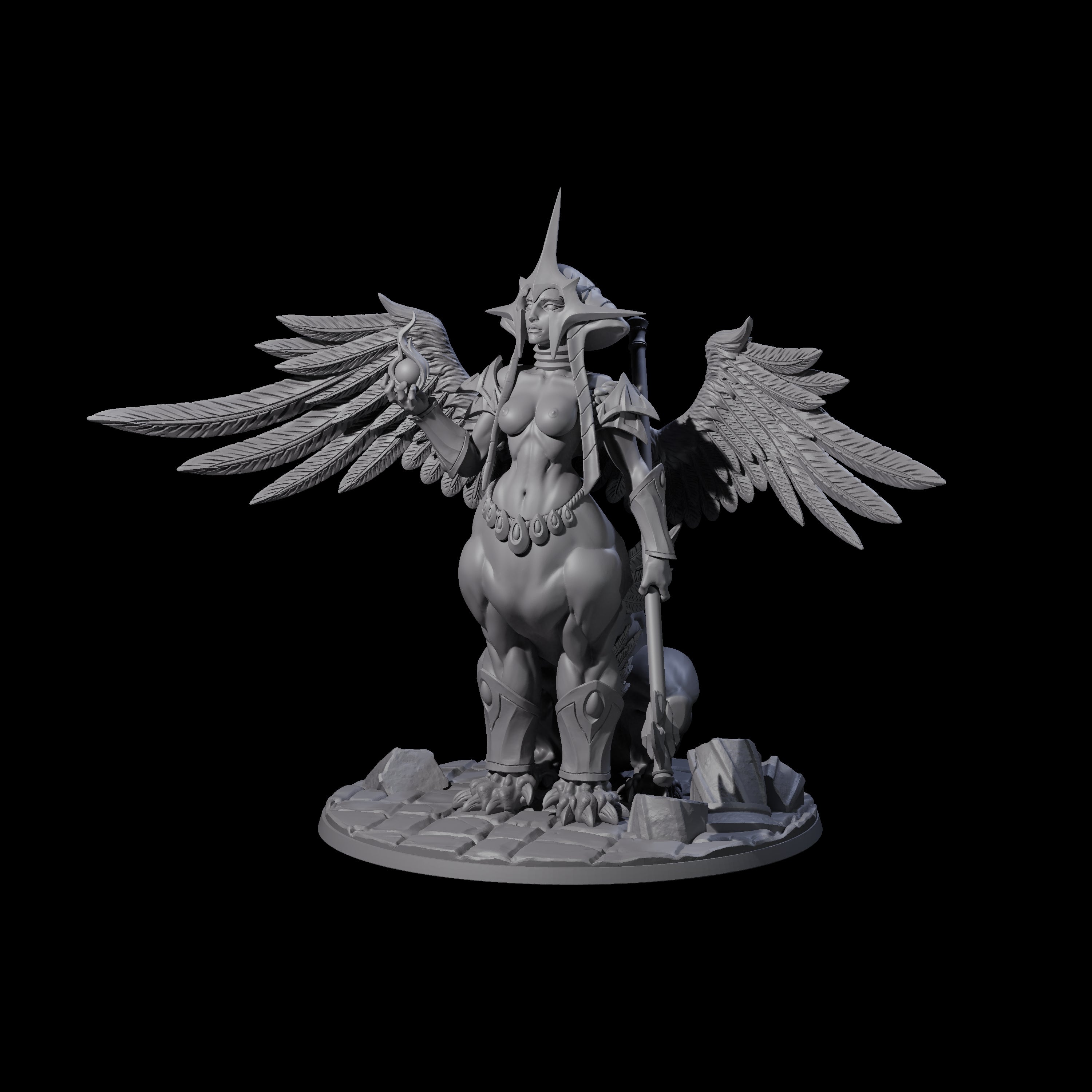 Questioning Sphinx Miniature for Dungeons and Dragons, Pathfinder or other TTRPGs
