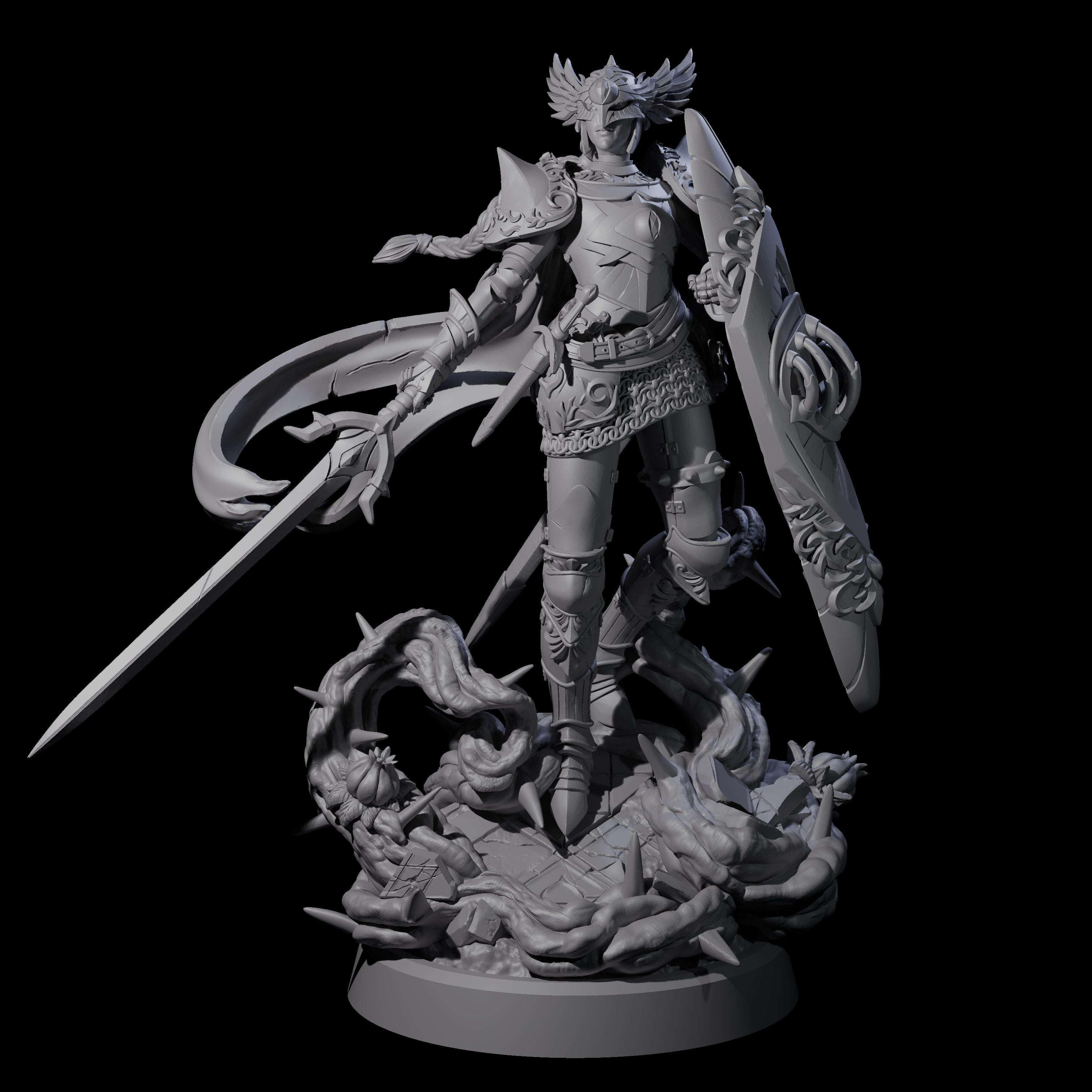 Radiant Swordmaster Miniature for Dungeons and Dragons, Pathfinder or other TTRPGs