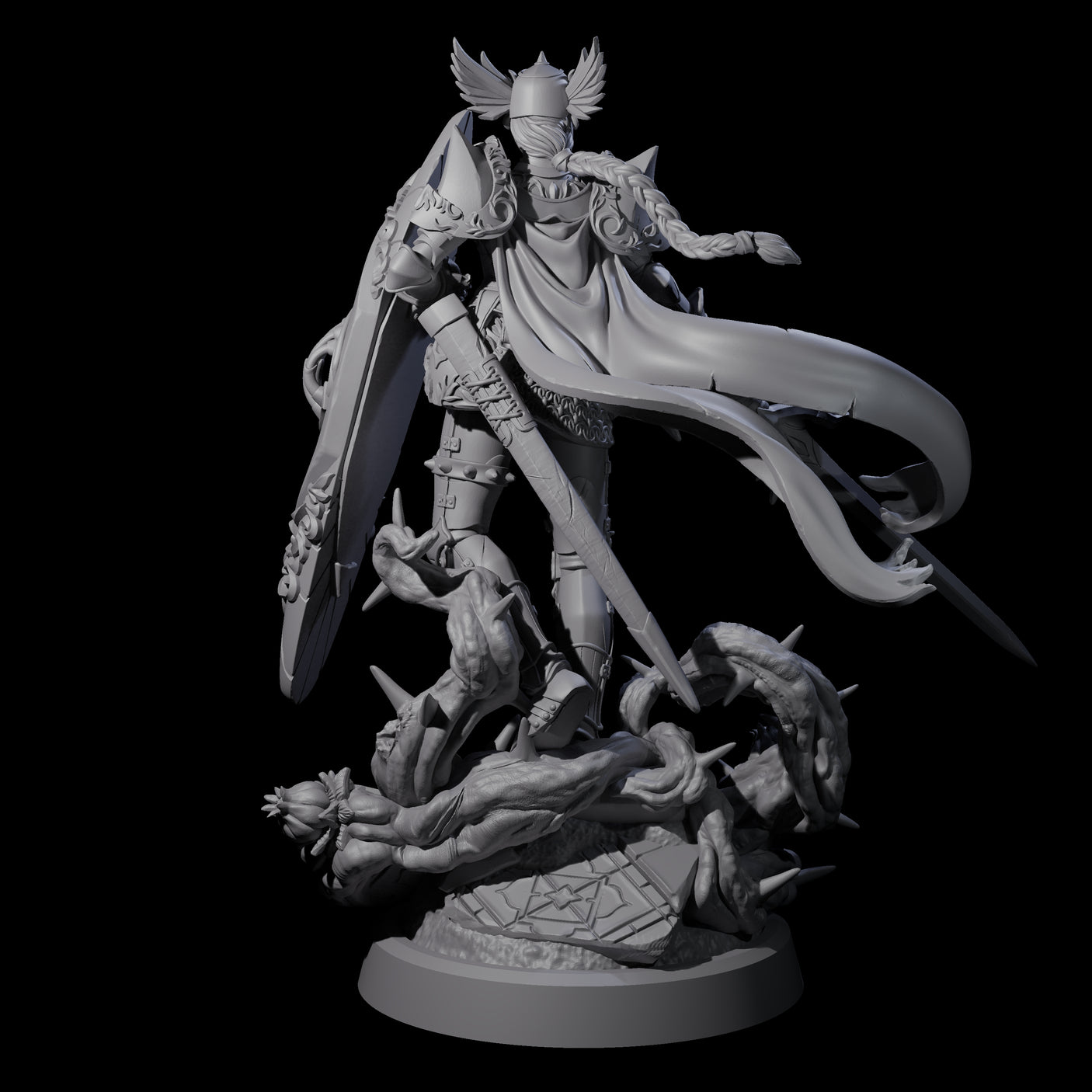 Radiant Swordmaster Miniature for Dungeons and Dragons, Pathfinder or other TTRPGs