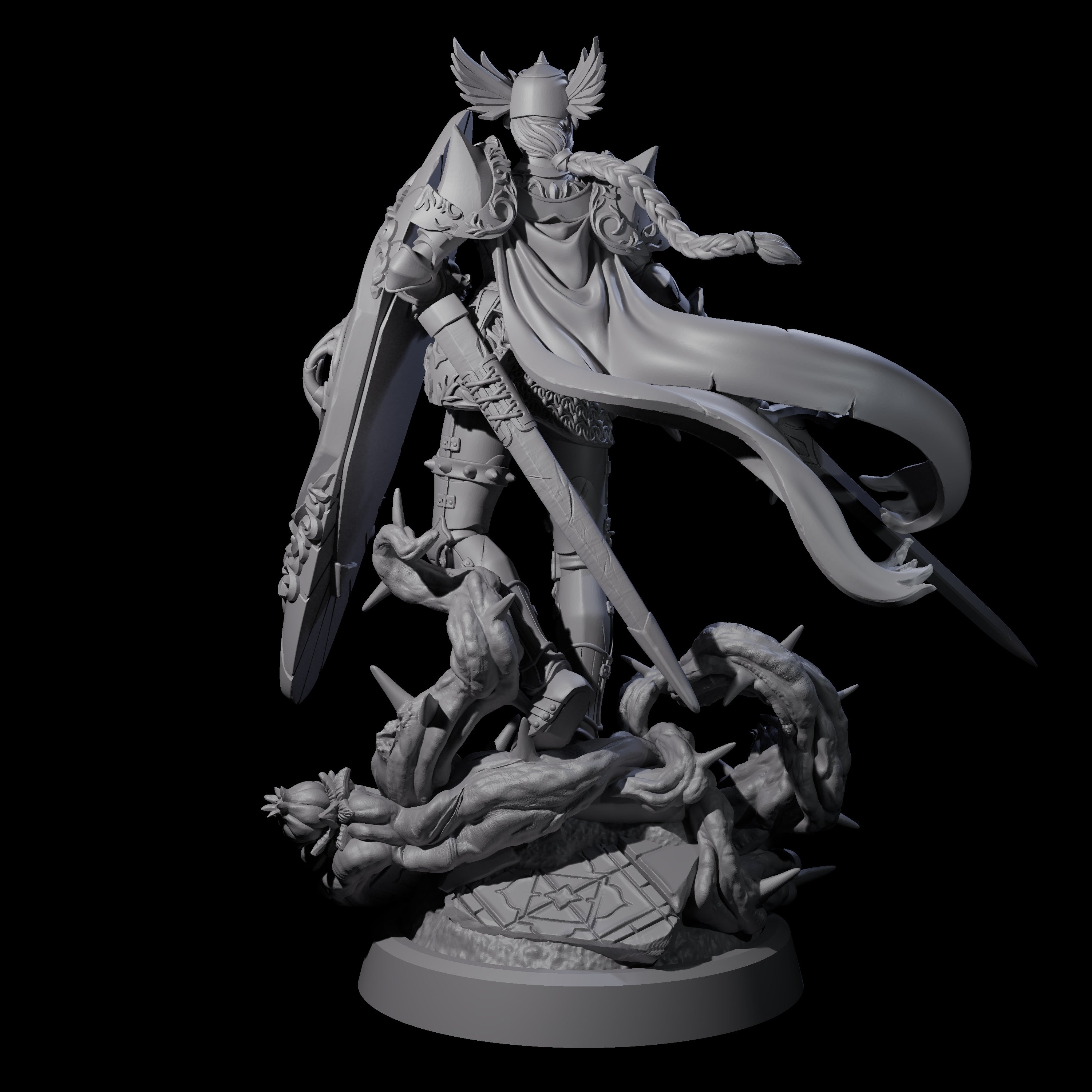 Radiant Swordmaster Miniature for Dungeons and Dragons, Pathfinder or other TTRPGs