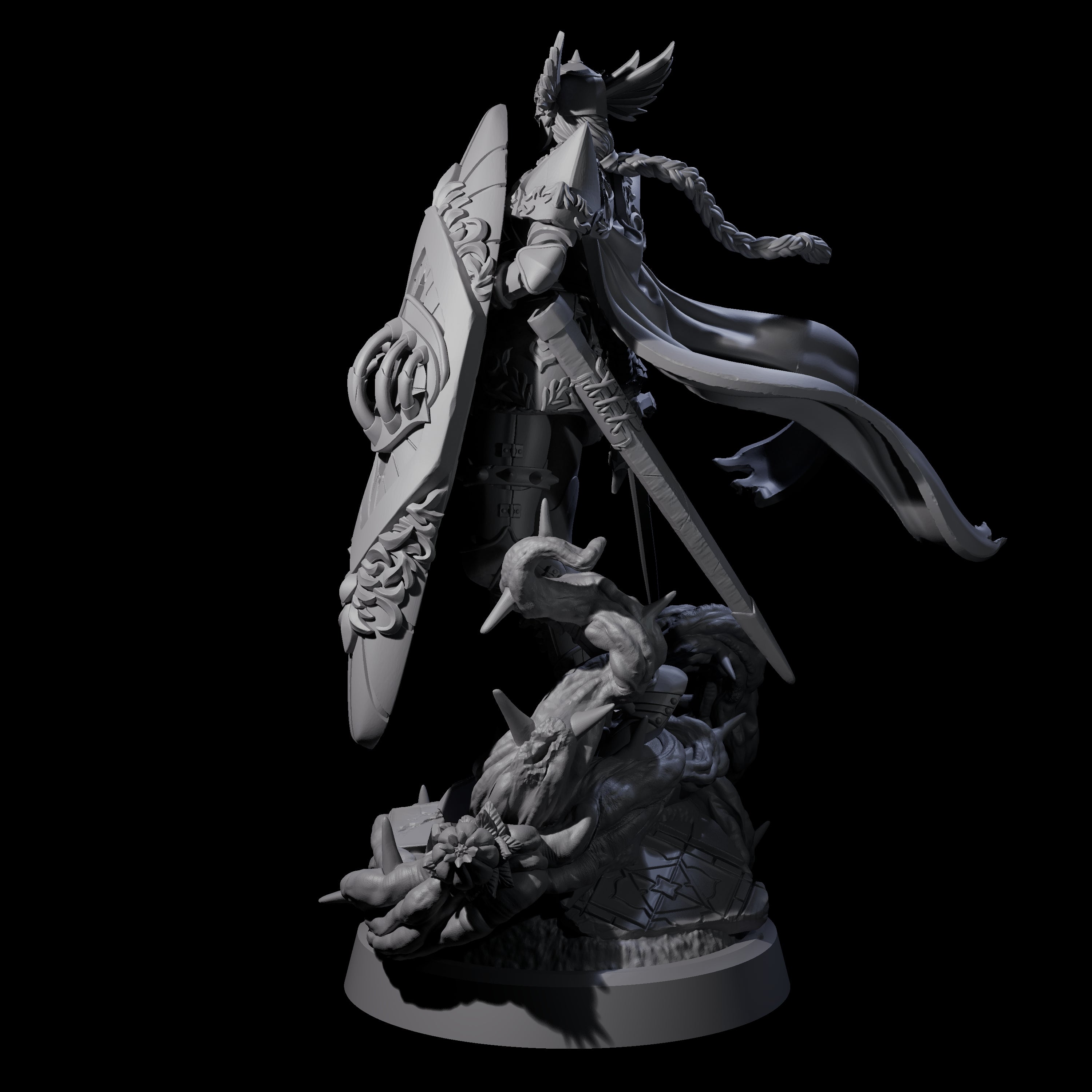 Radiant Swordmaster Miniature for Dungeons and Dragons, Pathfinder or other TTRPGs