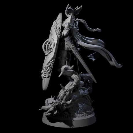 Radiant Swordmaster Miniature for Dungeons and Dragons, Pathfinder or other TTRPGs
