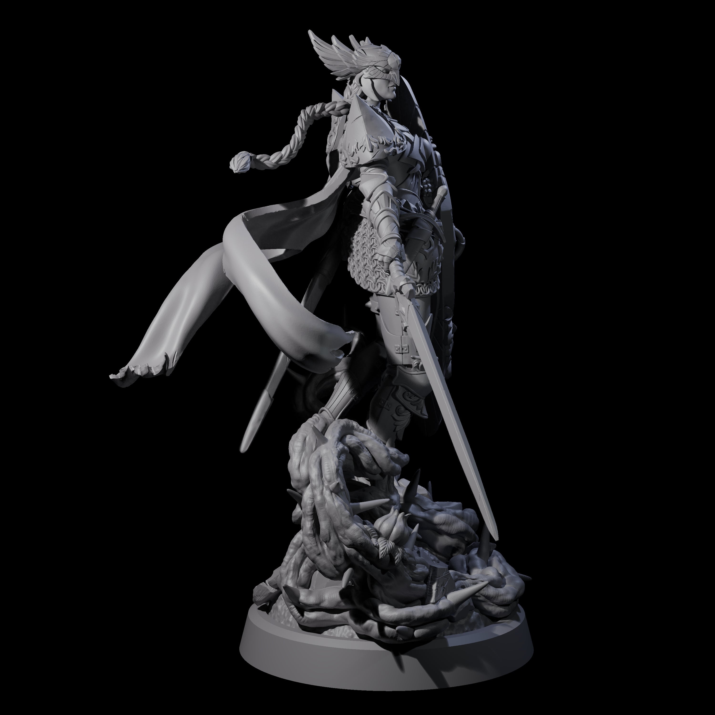Radiant Swordmaster Miniature for Dungeons and Dragons, Pathfinder or other TTRPGs