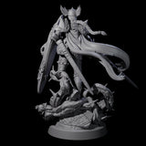 Radiant Swordmaster Miniature for Dungeons and Dragons, Pathfinder or other TTRPGs