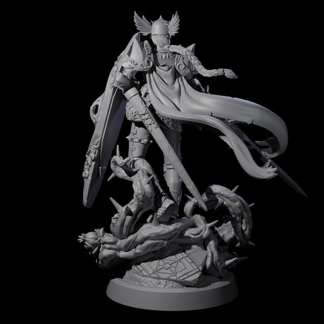 Radiant Swordmaster Miniature for Dungeons and Dragons, Pathfinder or other TTRPGs