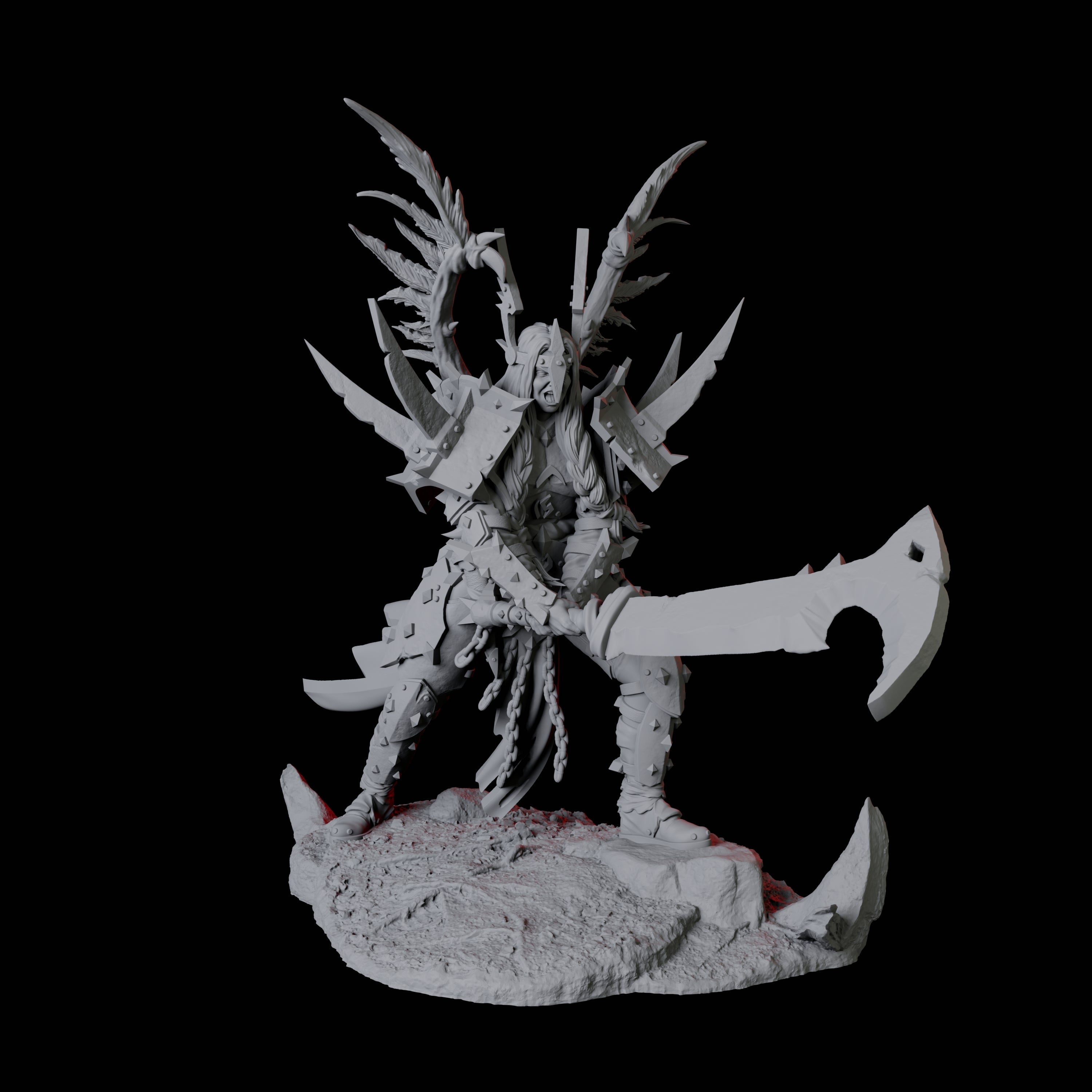 Raging Barbarian Champion Miniature for Dungeons and Dragons, Pathfinder or other TTRPGs