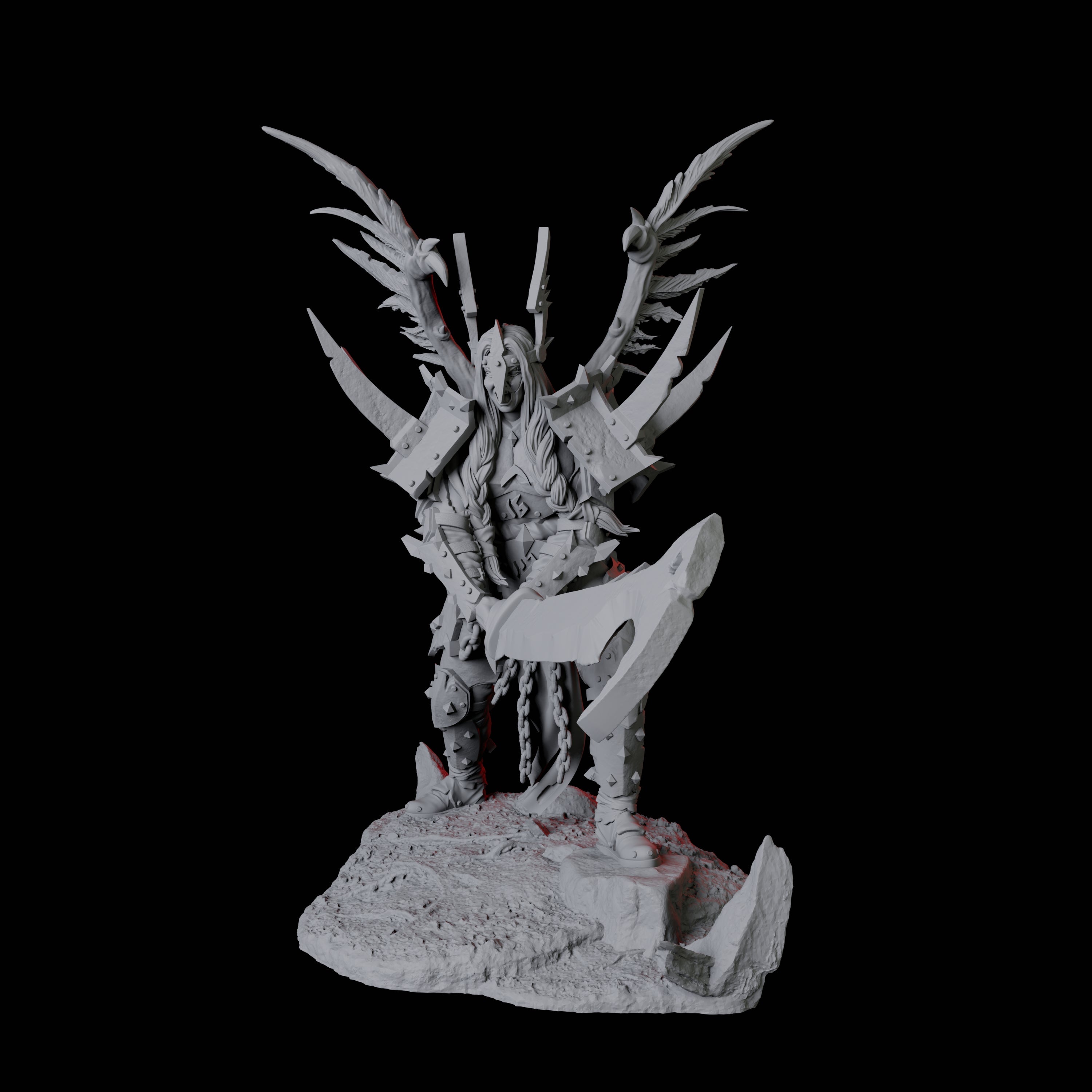 Raging Barbarian Champion Miniature for Dungeons and Dragons, Pathfinder or other TTRPGs