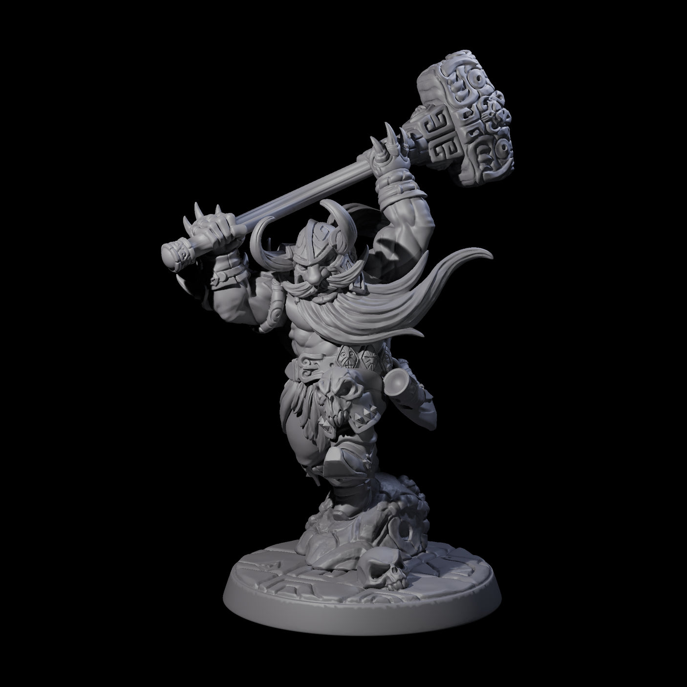 Raging Berserker Dwarf A Miniature for Dungeons and Dragons, Pathfinder or other TTRPGs