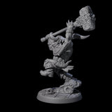 Raging Berserker Dwarf A Miniature for Dungeons and Dragons, Pathfinder or other TTRPGs