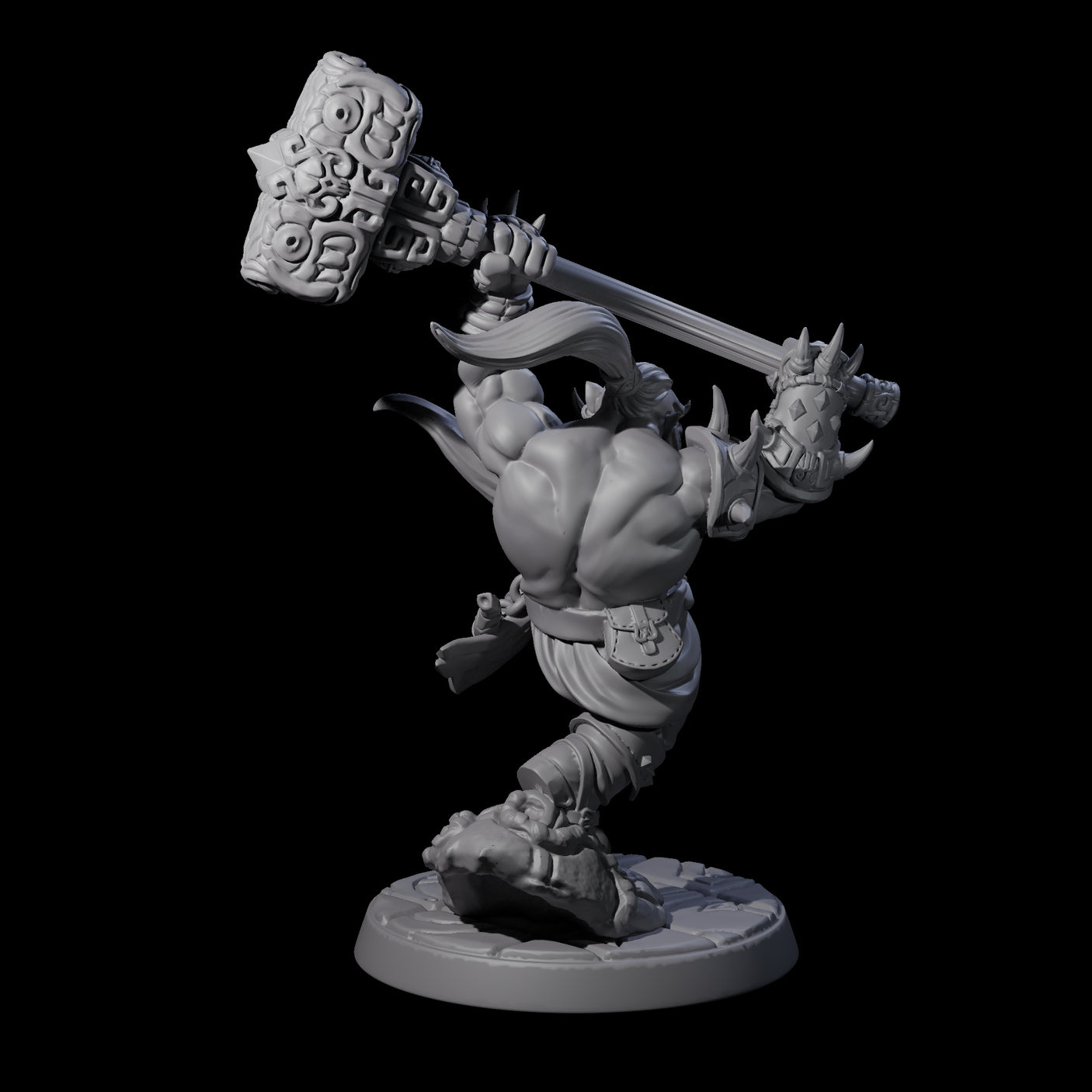 Raging Berserker Dwarf A Miniature for Dungeons and Dragons, Pathfinder or other TTRPGs