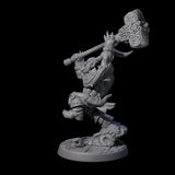 Raging Berserker Dwarf A Miniature for Dungeons and Dragons, Pathfinder or other TTRPGs