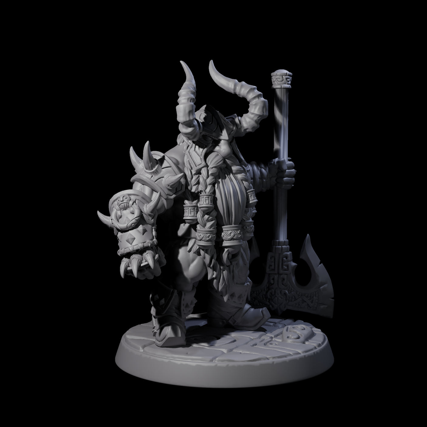 Raging Berserker Dwarf B Miniature for Dungeons and Dragons, Pathfinder or other TTRPGs