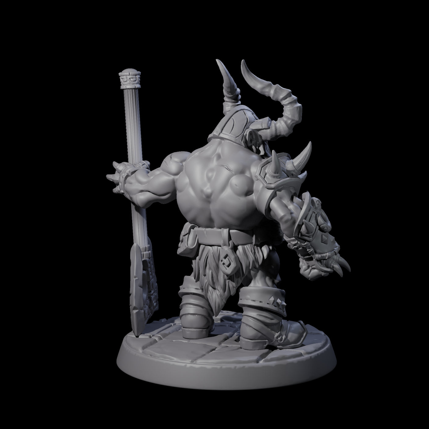 Raging Berserker Dwarf B Miniature for Dungeons and Dragons, Pathfinder or other TTRPGs