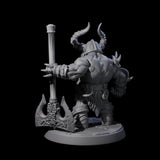 Raging Berserker Dwarf B Miniature for Dungeons and Dragons, Pathfinder or other TTRPGs