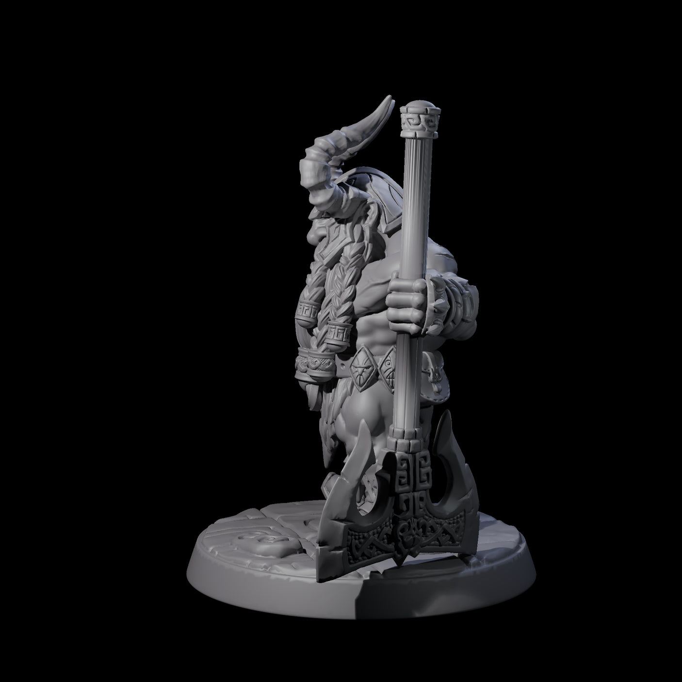 Raging Berserker Dwarf B Miniature for Dungeons and Dragons, Pathfinder or other TTRPGs