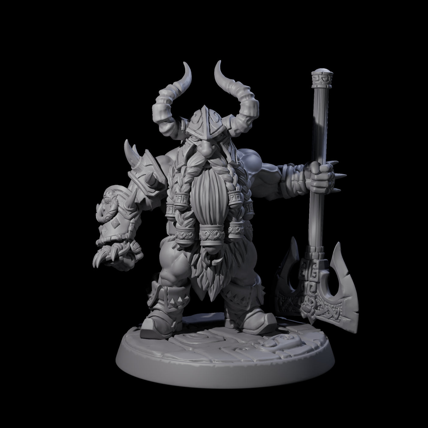 Raging Berserker Dwarf B Miniature for Dungeons and Dragons, Pathfinder or other TTRPGs