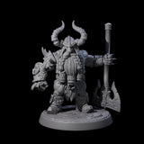 Raging Berserker Dwarf B Miniature for Dungeons and Dragons, Pathfinder or other TTRPGs