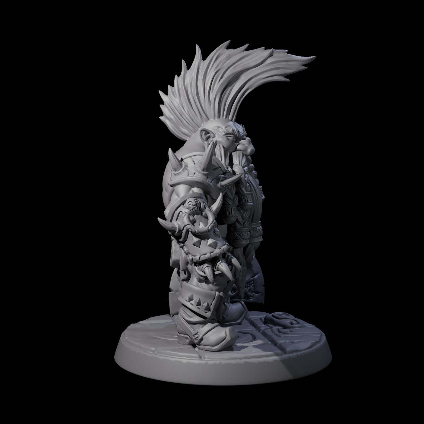 Raging Berserker Dwarf B Miniature for Dungeons and Dragons, Pathfinder or other TTRPGs