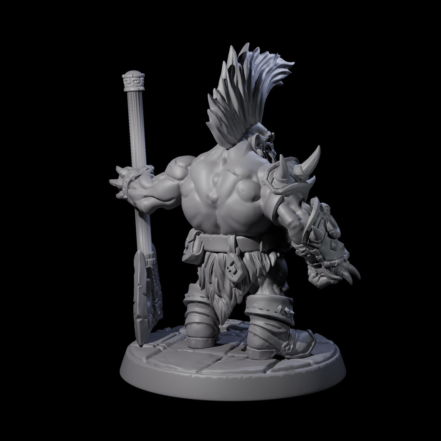 Raging Berserker Dwarf B Miniature for Dungeons and Dragons, Pathfinder or other TTRPGs