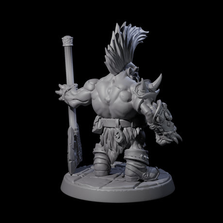 Raging Berserker Dwarf B Miniature for Dungeons and Dragons, Pathfinder or other TTRPGs