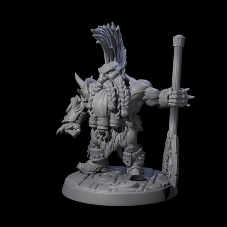 Raging Berserker Dwarf B Miniature for Dungeons and Dragons, Pathfinder or other TTRPGs