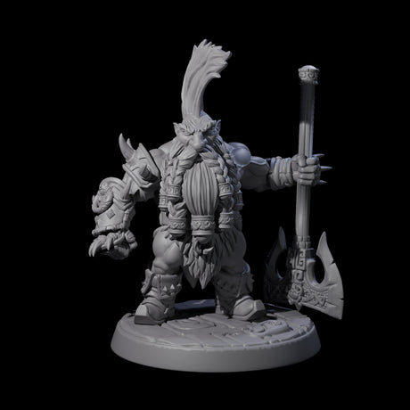 Raging Berserker Dwarf B Miniature for Dungeons and Dragons, Pathfinder or other TTRPGs