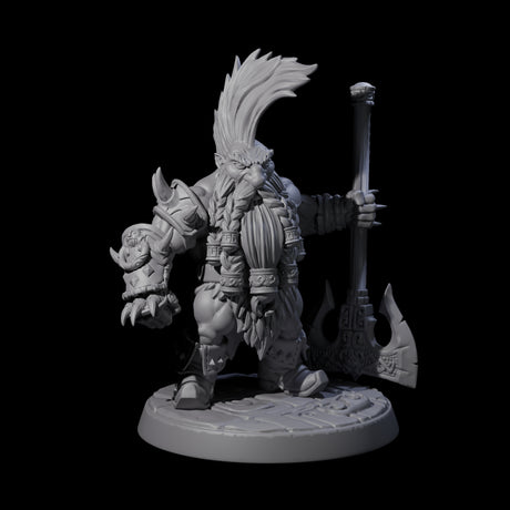 Raging Berserker Dwarf B Miniature for Dungeons and Dragons, Pathfinder or other TTRPGs