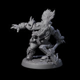 Raging Berserker Dwarf C Miniature for Dungeons and Dragons, Pathfinder or other TTRPGs
