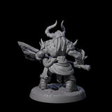 Raging Berserker Dwarf D Miniature for Dungeons and Dragons, Pathfinder or other TTRPGs