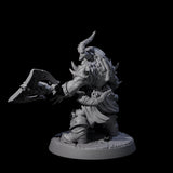 Raging Berserker Dwarf D Miniature for Dungeons and Dragons, Pathfinder or other TTRPGs