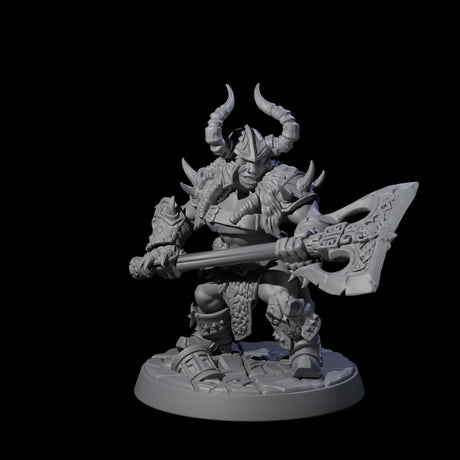 Raging Berserker Dwarf D Miniature for Dungeons and Dragons, Pathfinder or other TTRPGs